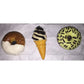 Set of 3 Vintage Dessert Refrigerator Magnets (Ice cream & Donuts) - A+ Stuff