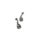 1/4 Carat Diamond Cushion Cut Dangle Earrings -Rhodium Plated Brass