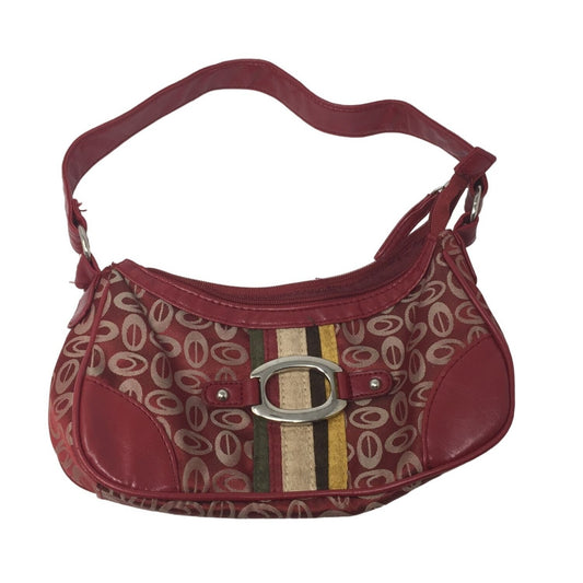 Womens Polyester Small Red Zippered Purse with Handle/Strap