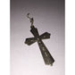 Vintage Silver Tone 1 3/4 Inch Religious Jesus on The Cross Necklace Pendant