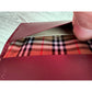 Burberry Burgundy Leather Key  Holder with Nova Check Accents