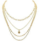 Kinsley Armelle Goddess Collection Zara Layered Necklace - 18K Ion Gold Plate