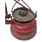 Vintage Red Metal Lantern Oil Lamp  - Great Patina!