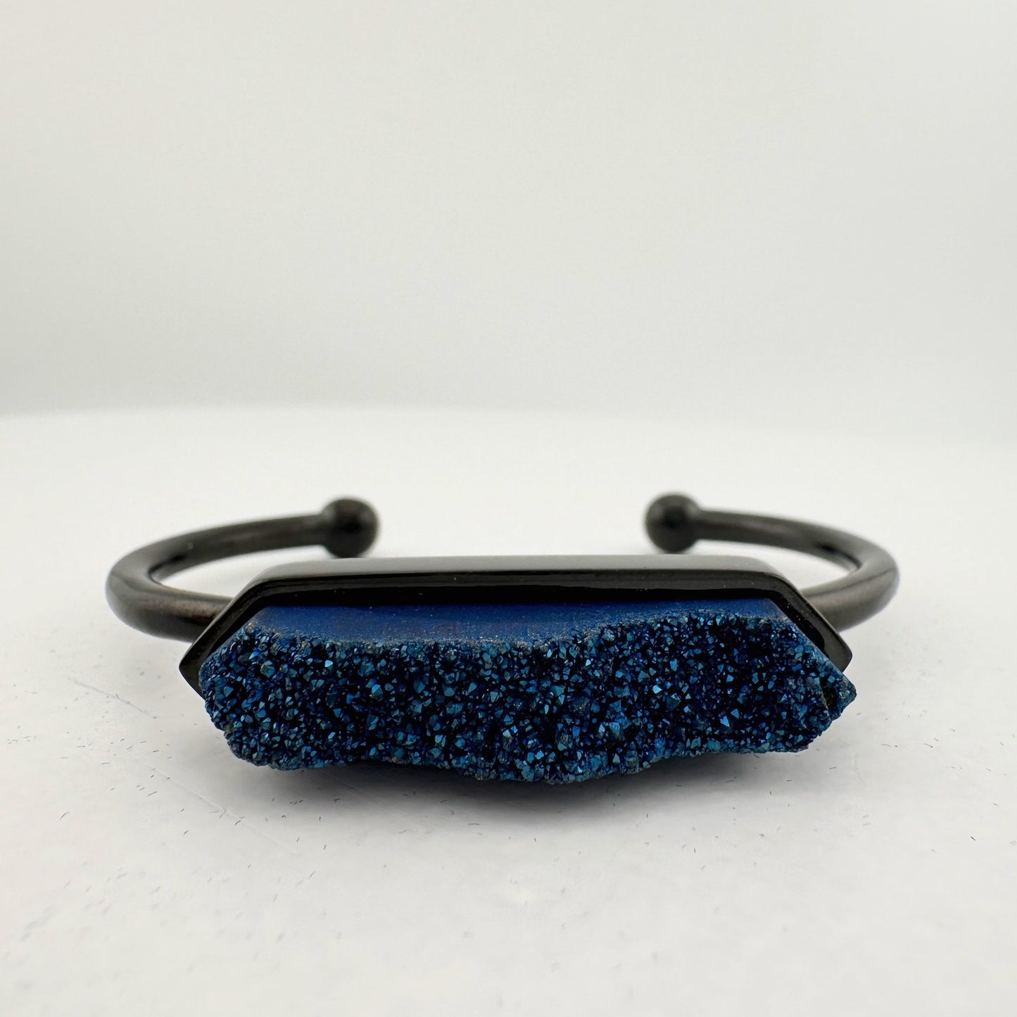 Black Ondine Blue Quartz Bangle Bracelet