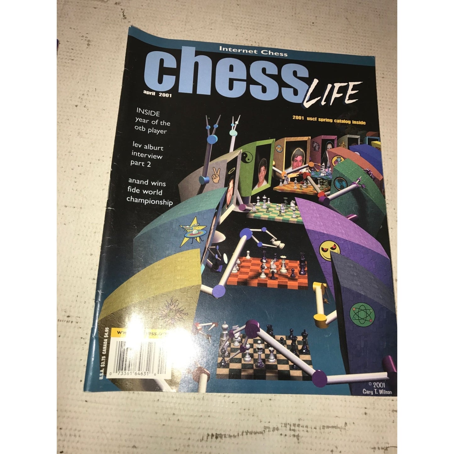 Vintage Bundle of 5 Chess Life Collectible Magazines (Jan- May 2001)