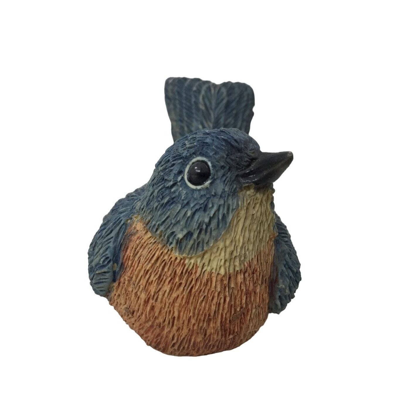 1988 Backyard Birds - Small Realistic Blue Bird With Orange and Yellow Belly