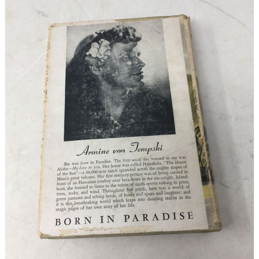 collectible copy of the book Born in Paradise by Armine Von Tempski unbranded  A+ Stuff Books