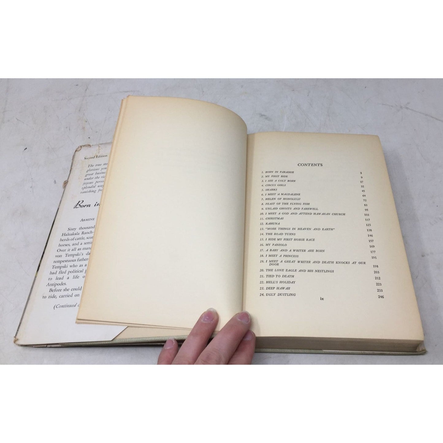 collectible copy of the book Born in Paradise by Armine Von Tempski unbranded  A+ Stuff Books