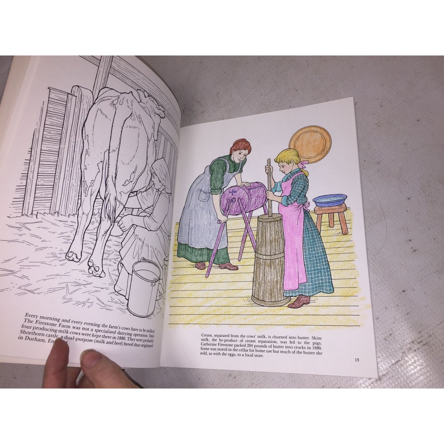 1990 Old-Fashioned Farm Life Coloring Book by Dover Coloring Book