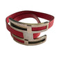 Hermes Pousse - Pousse Red Leather Wrap Bracelet