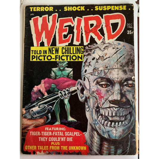 Vintage Dec. 1966 Terror.. Shock.. Suspense WEIRD Magazine