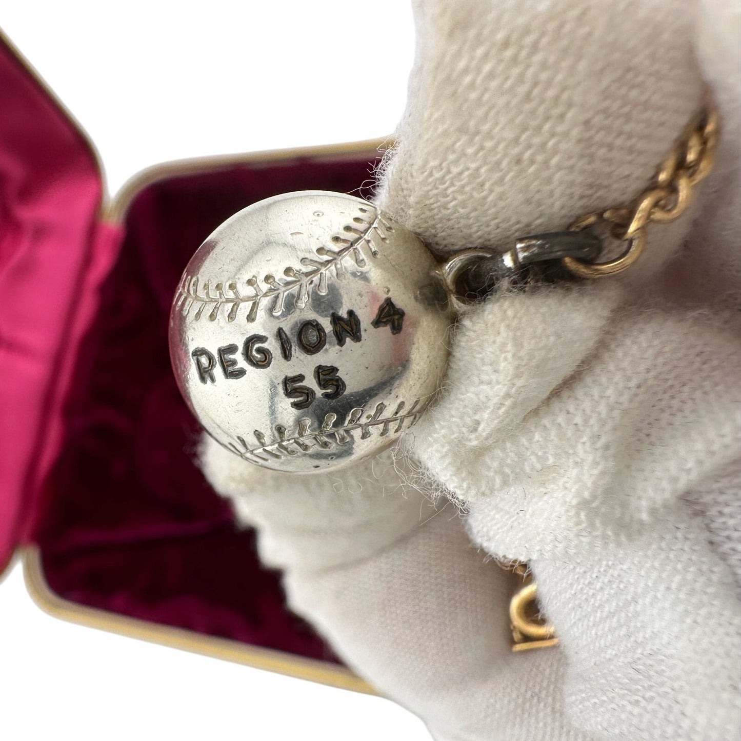 Swank 1955 Region 4  "CHAMPIONS" Baseball / Softball Tie Bar  in Velvet lined Box