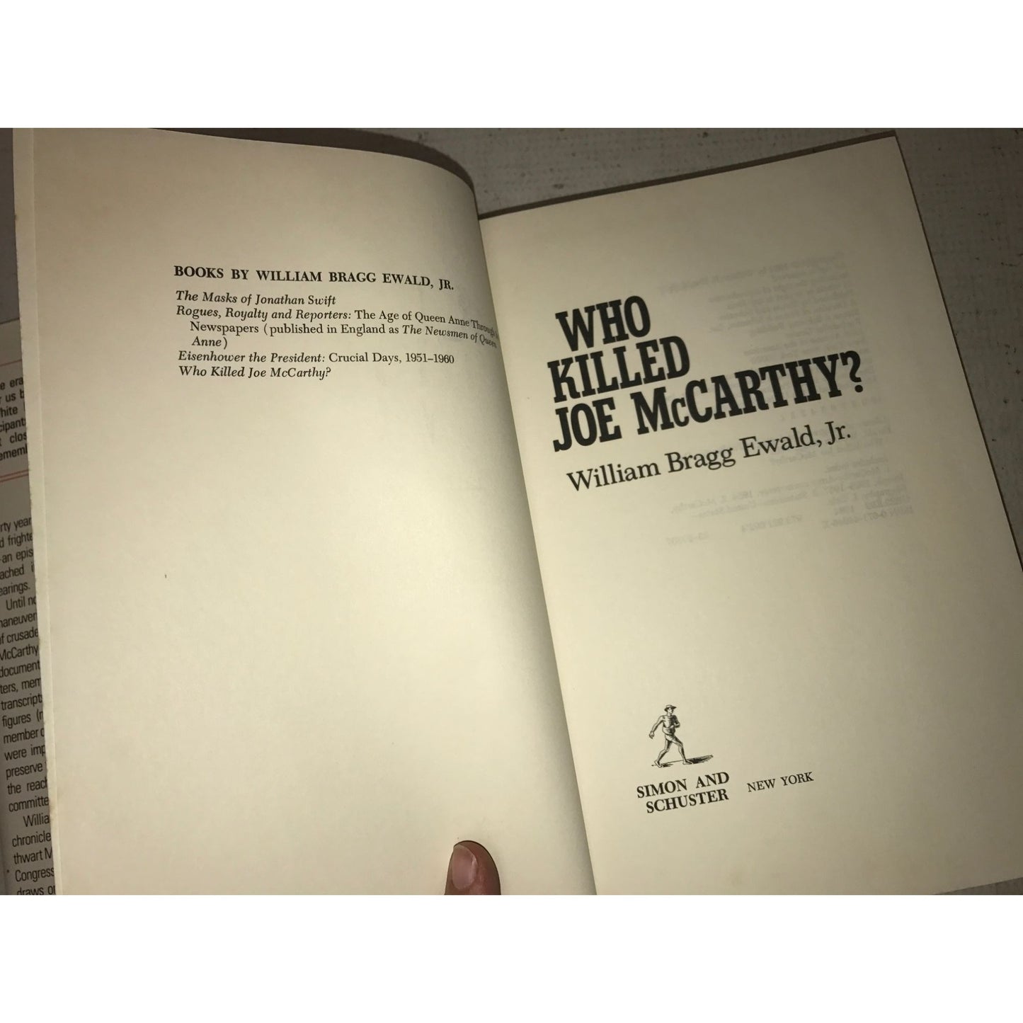 Who Killed John McCarthy? Book by William Bragg Ewald, Jr