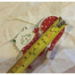 Vintage Wooden Christmas Tree Ornament White/Red Spotted Cat