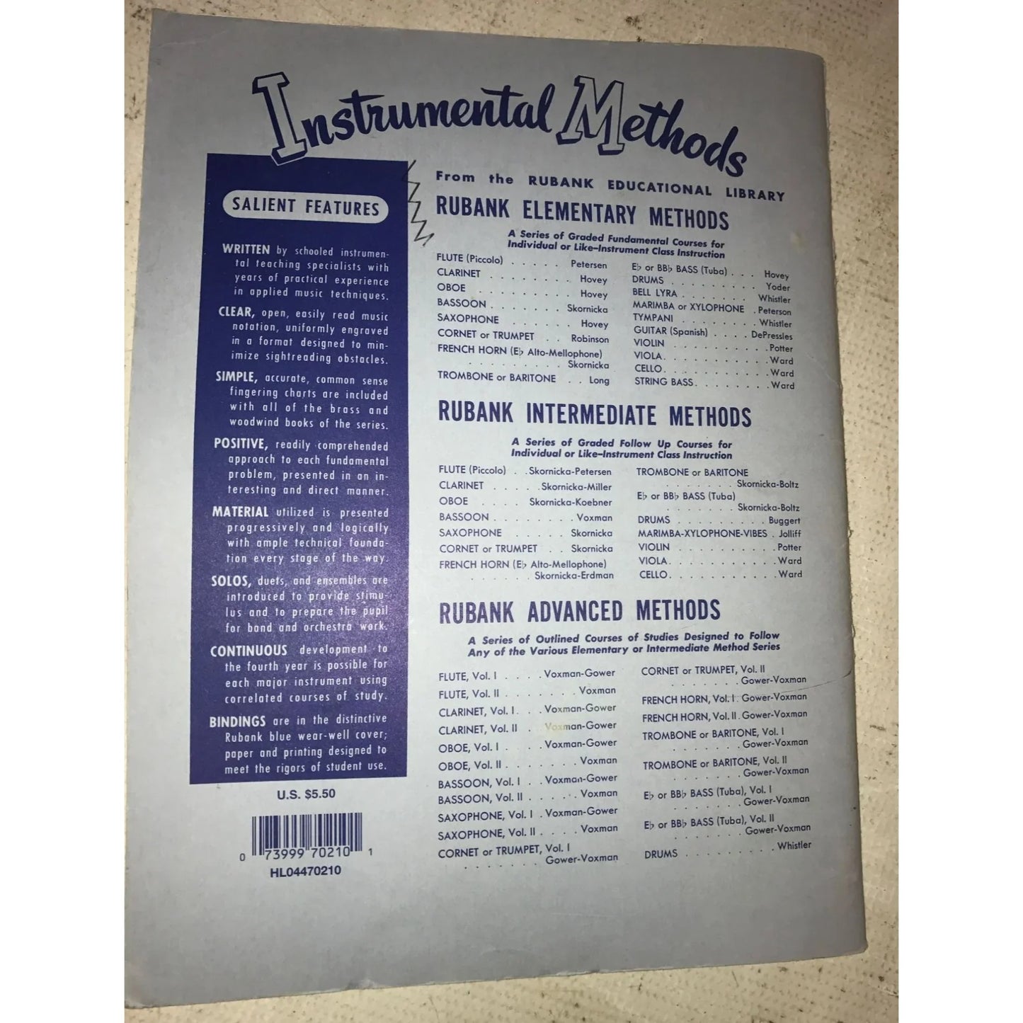 Rubank Intermediate Method: Flute or Piccolo (Rubank Educational Library #75) - A+ Stuff
