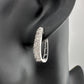 Beautiful 1/4 Carats Diamond Wave Hoop Earrings - Sterling Silver - Natural Diamonds