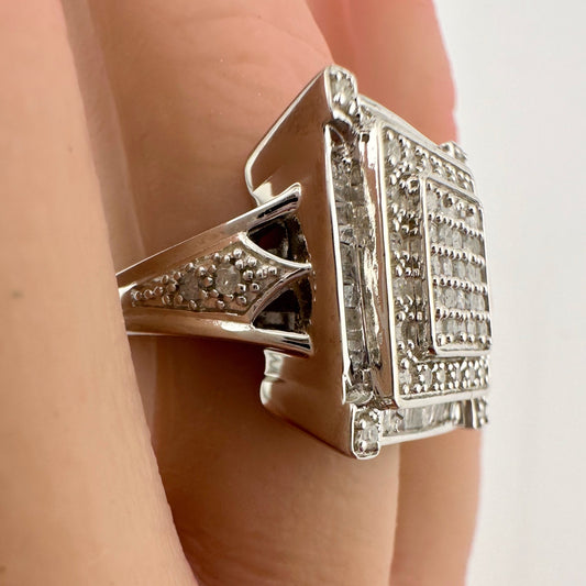 Elegant Princess Cut 1.00 Carat Diamond Ring - Size 7.25