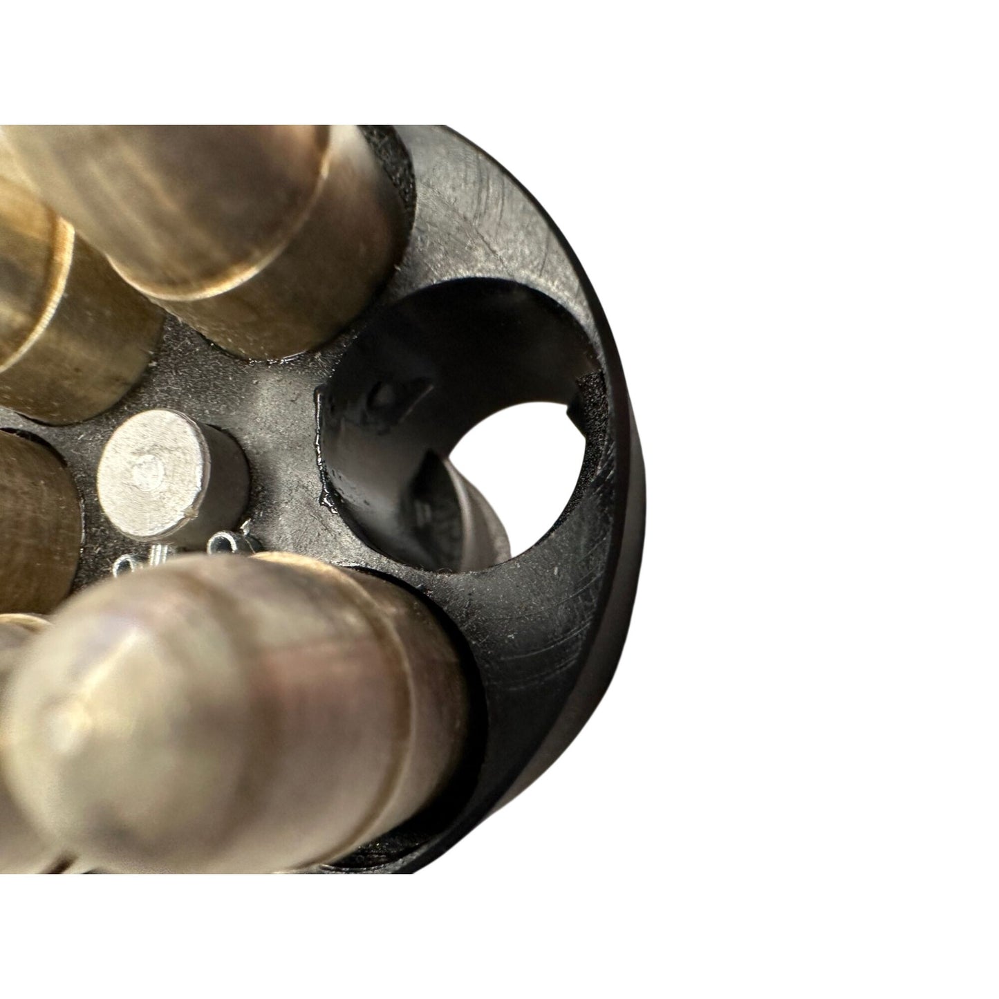 Six 1 Ounce .999 Pure Silver Bullets in Revolver Speedloader (for decoration only)