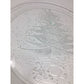 Vintage Round Clear Glass Christmas Tree Holiday Plate/Platter