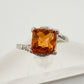 Princess Cut 2.02 Ct Imperial Topaz Ring Size Size 7