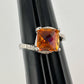 Princess Cut 2.02 Ct Imperial Topaz Ring Size Size 7