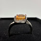 Princess Cut 2.02 Ct Imperial Topaz Ring Size Size 7