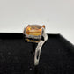 Princess Cut 2.02 Ct Imperial Topaz Ring Size Size 7