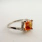 Princess Cut 2.02 Ct Imperial Topaz Ring Size Size 7