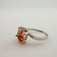 Princess Cut 2.02 Ct Imperial Topaz Ring Size Size 7