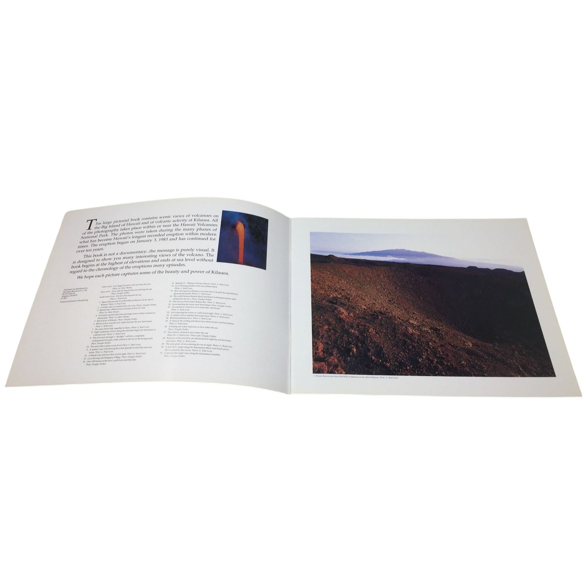 pictorial book titled Viewbook Hawaii's Volcanos by Douglas Peebles A+ Stuff  A+ Stuff Books