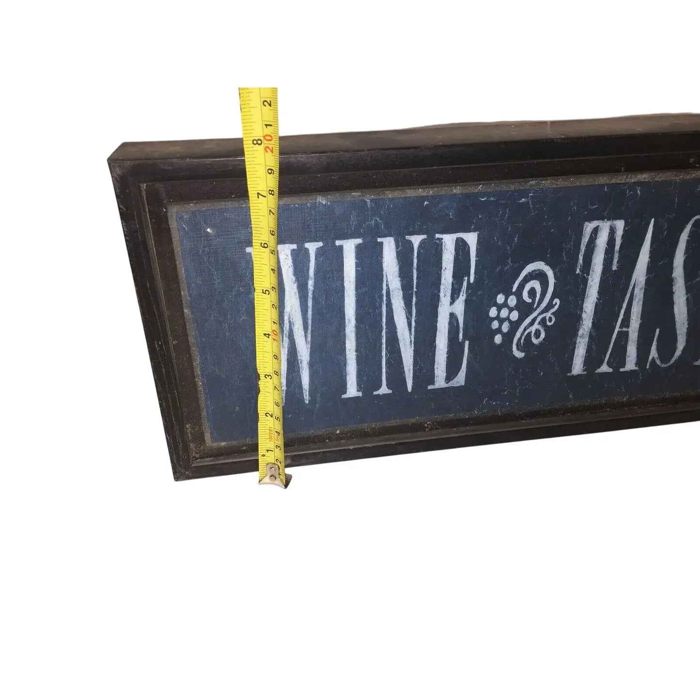 WINE TASTING Framed Wooden SIGN (Hang or Sit) Decor 19x7.5x2.5 --