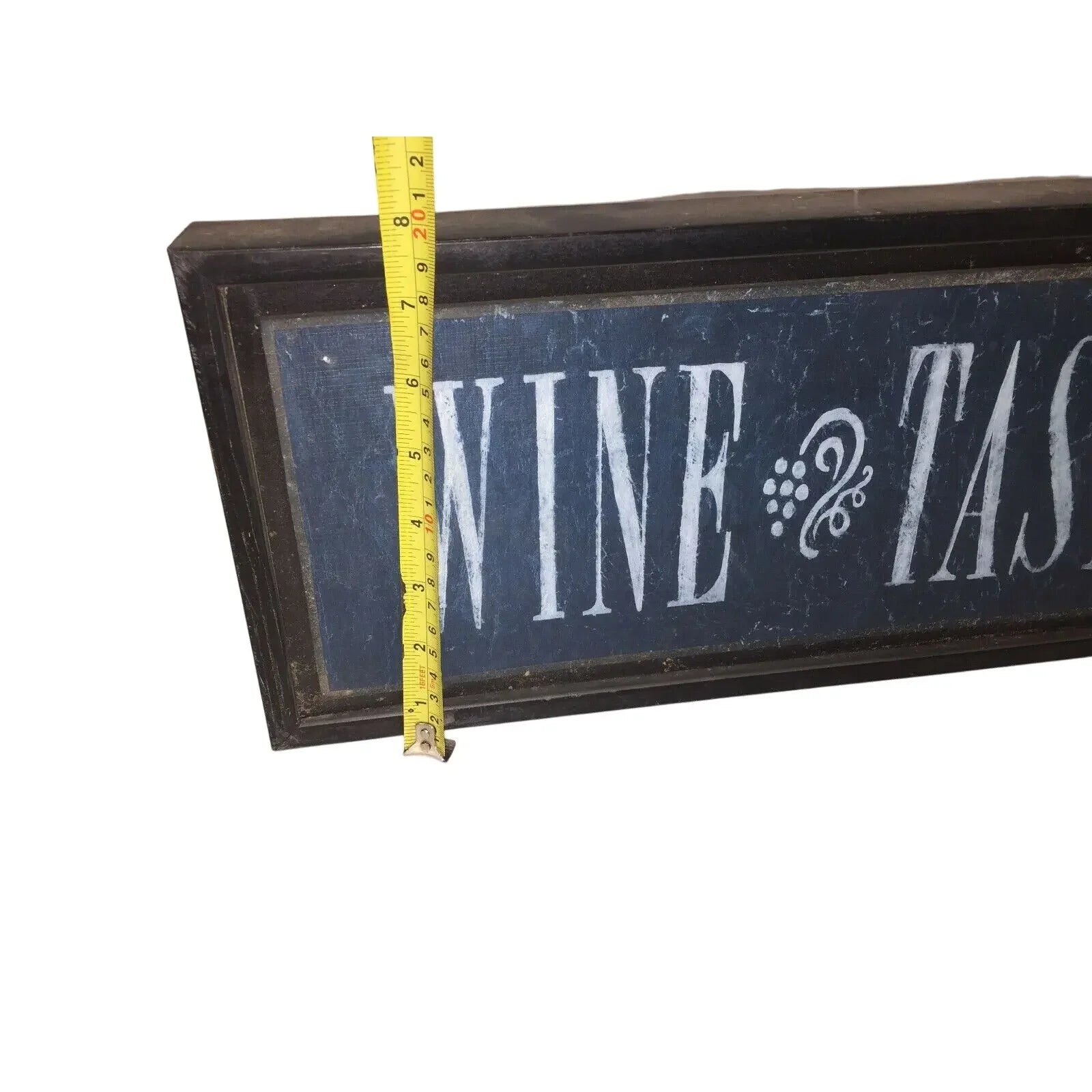 WINE TASTING Framed Wooden SIGN (Hang or Sit) Decor 19x7.5x2.5 --