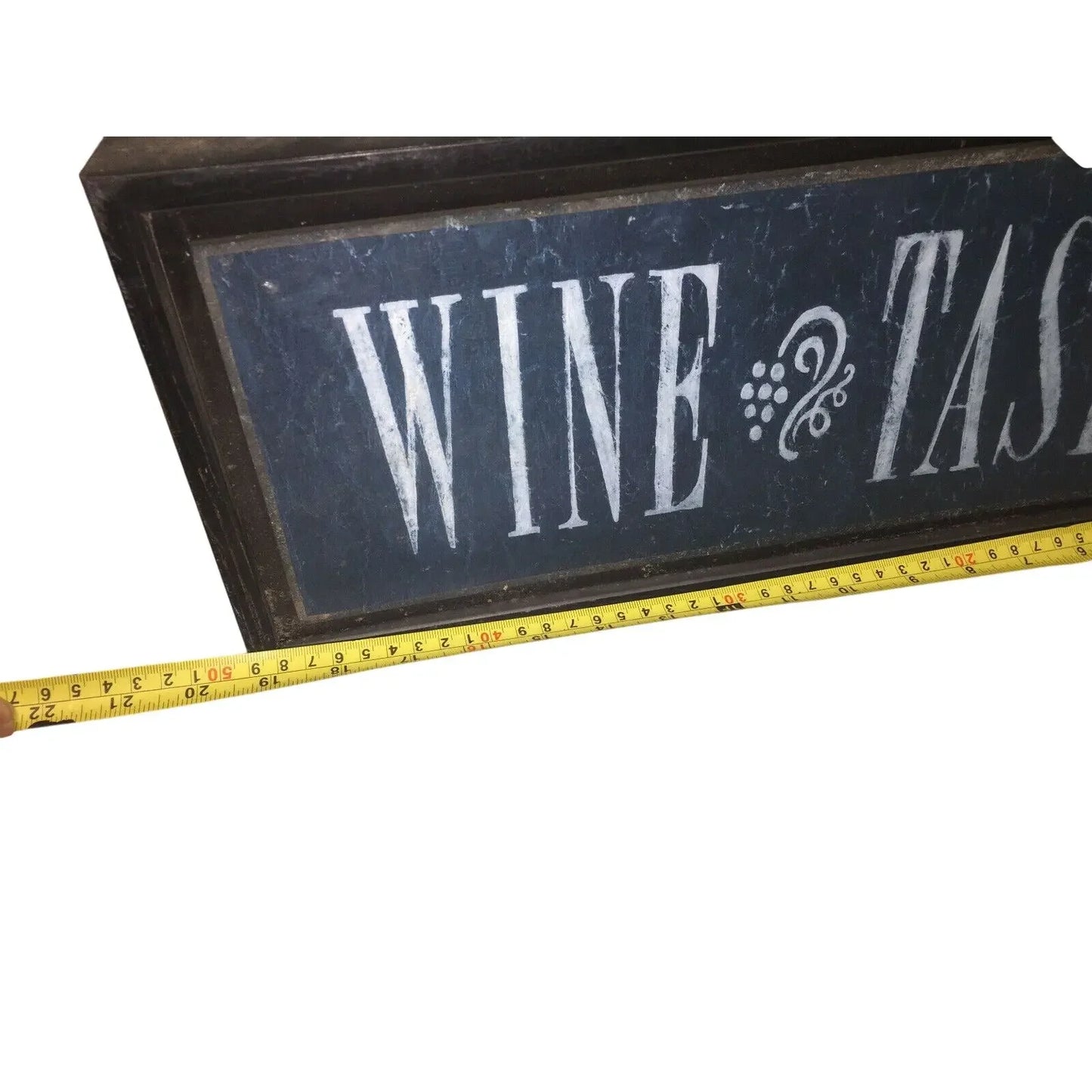 WINE TASTING Framed Wooden SIGN (Hang or Sit) Decor 19x7.5x2.5 --