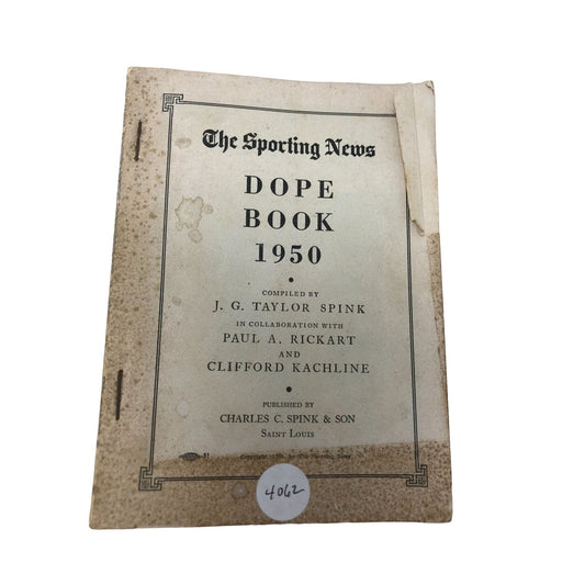 The Sporting News DOPE BOOK 1950 Collectible Baseball Book