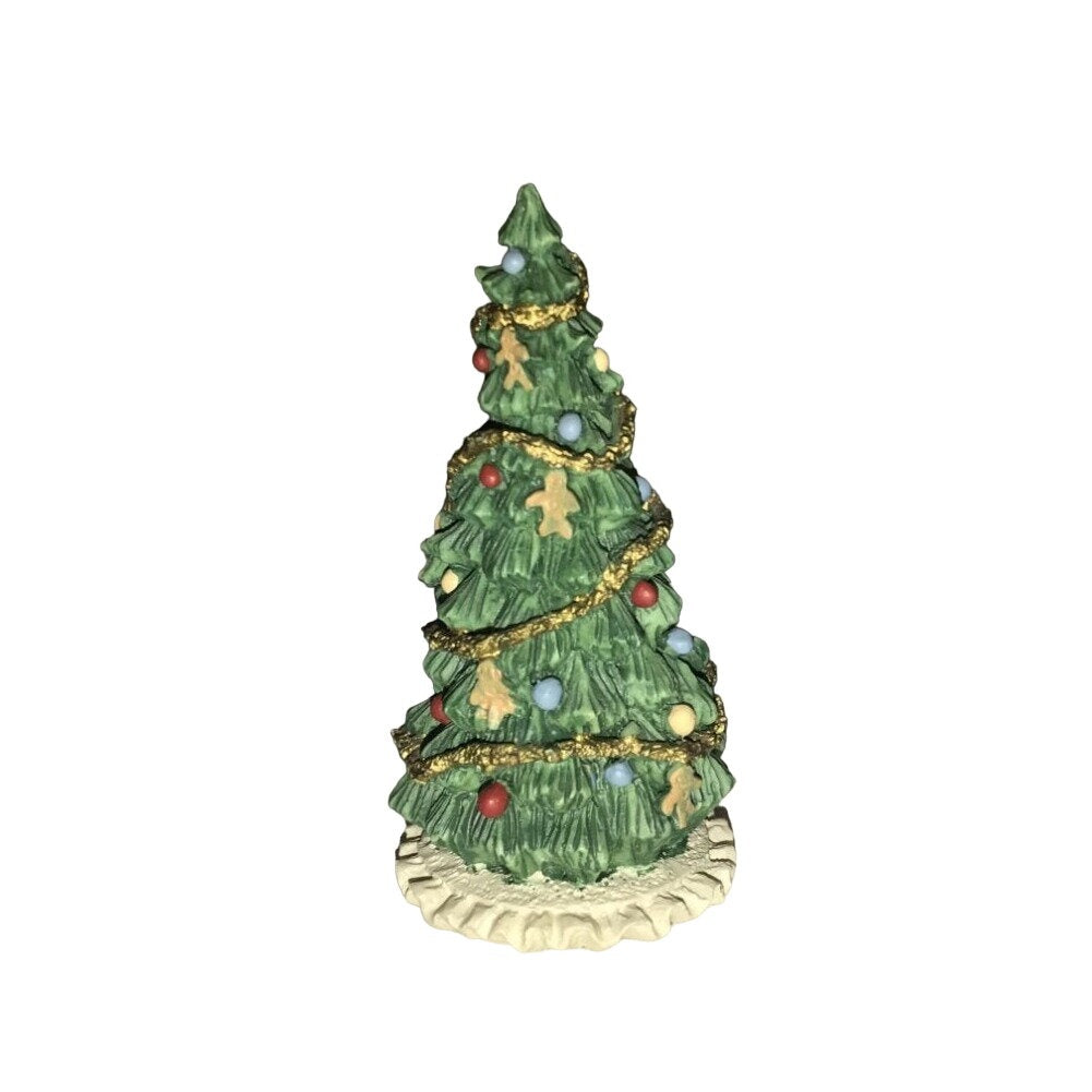 Enesco Small Miniature Village Maud Humphrey Bogart Collection Christmas Tree