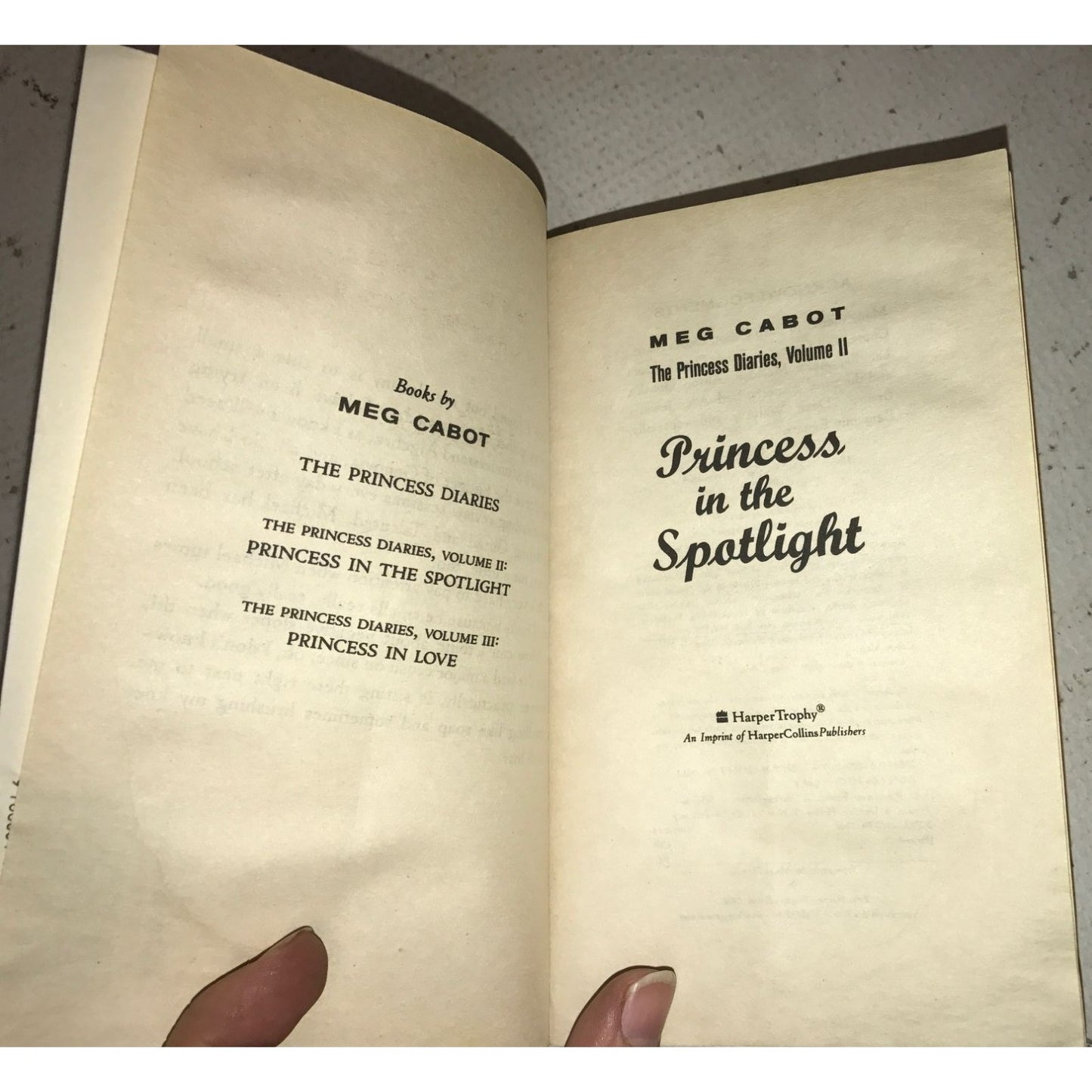 Princess In the Spotlight/The Princess Diaries Set of 2 books by Meg Cabot