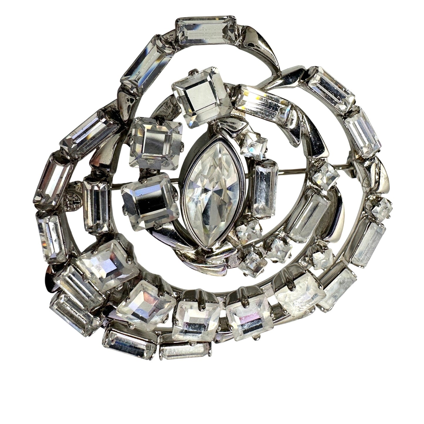 Gucci Crystal 'Stone Rose' Corsage Brooch