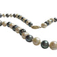 14kt Gold Hand Knotted 7mm Peacock Black (Bluish) & White Pearl Necklace 17"