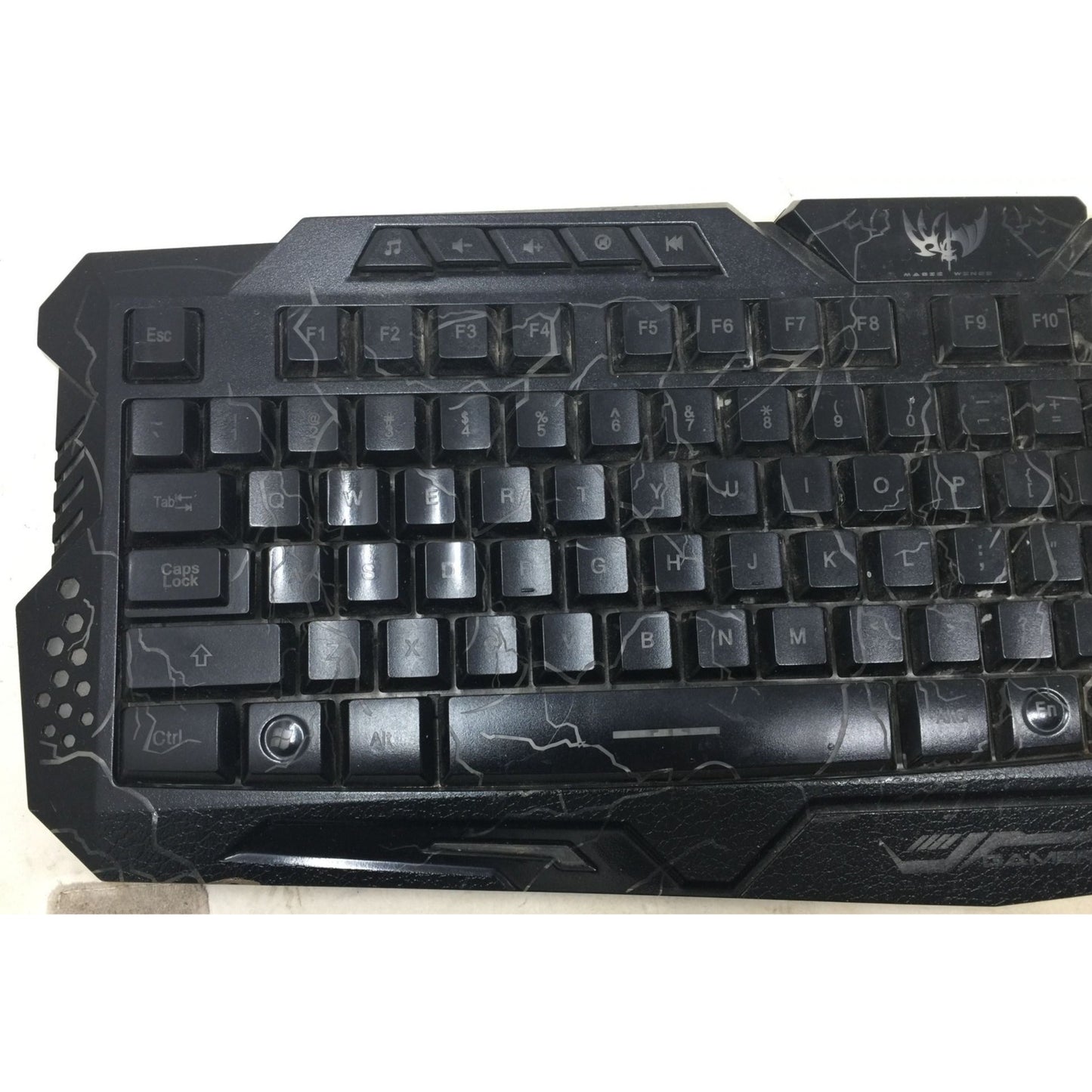 Black Wired Computer Gaming Keyboard - 3V