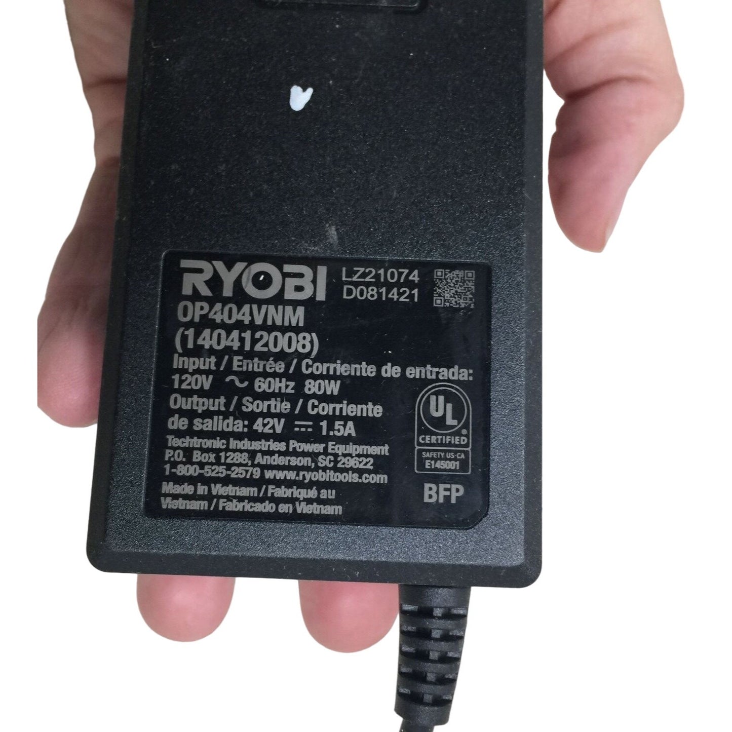 Ryobi Lithium 40 Volt Battery Charger w/ USB Plug in