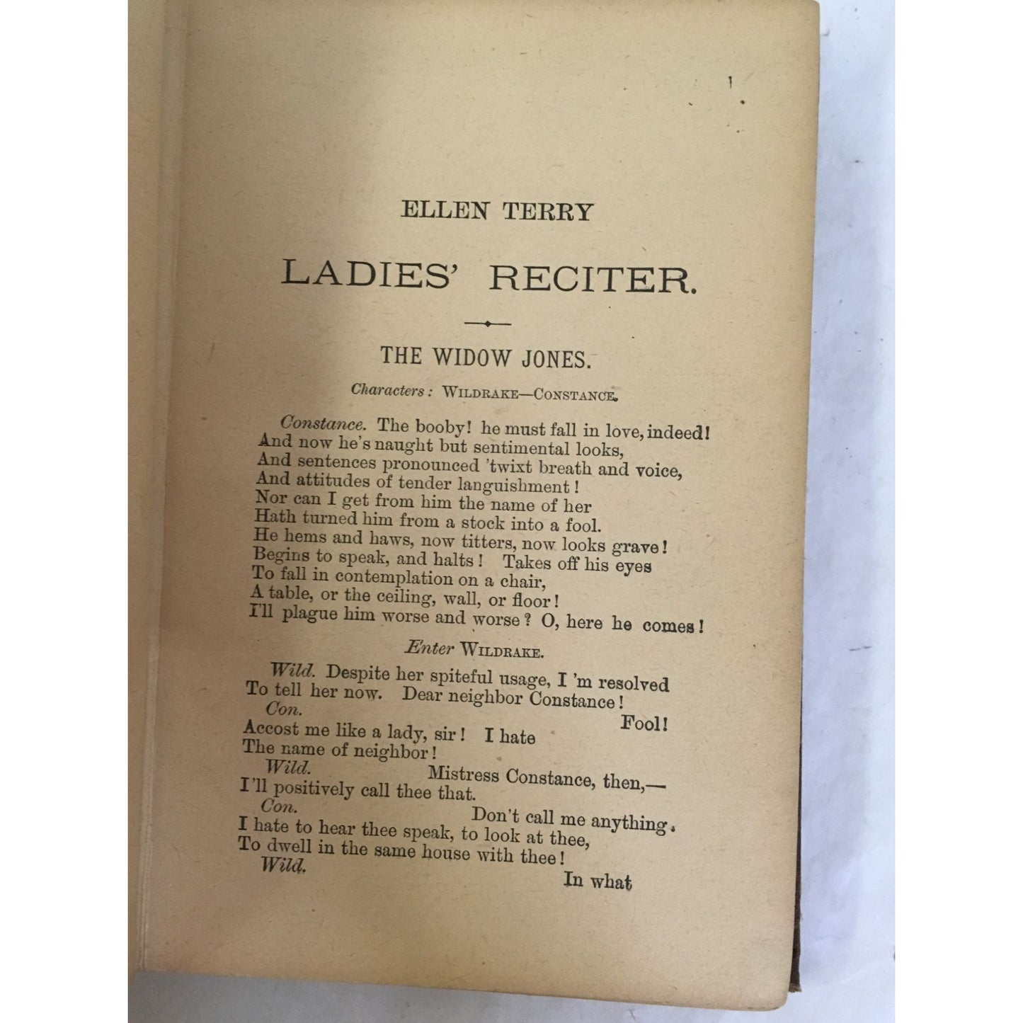 Ellen Terry Ladies' Reciter Arlington Edition Vintage Book