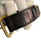 Yves Saint Laurent (YSL) Wide  Leather Cuff Bracelet w Large Buckle