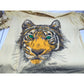 Yellow T Shirt with Green-Eyed Tiger - XL Tee Shirt