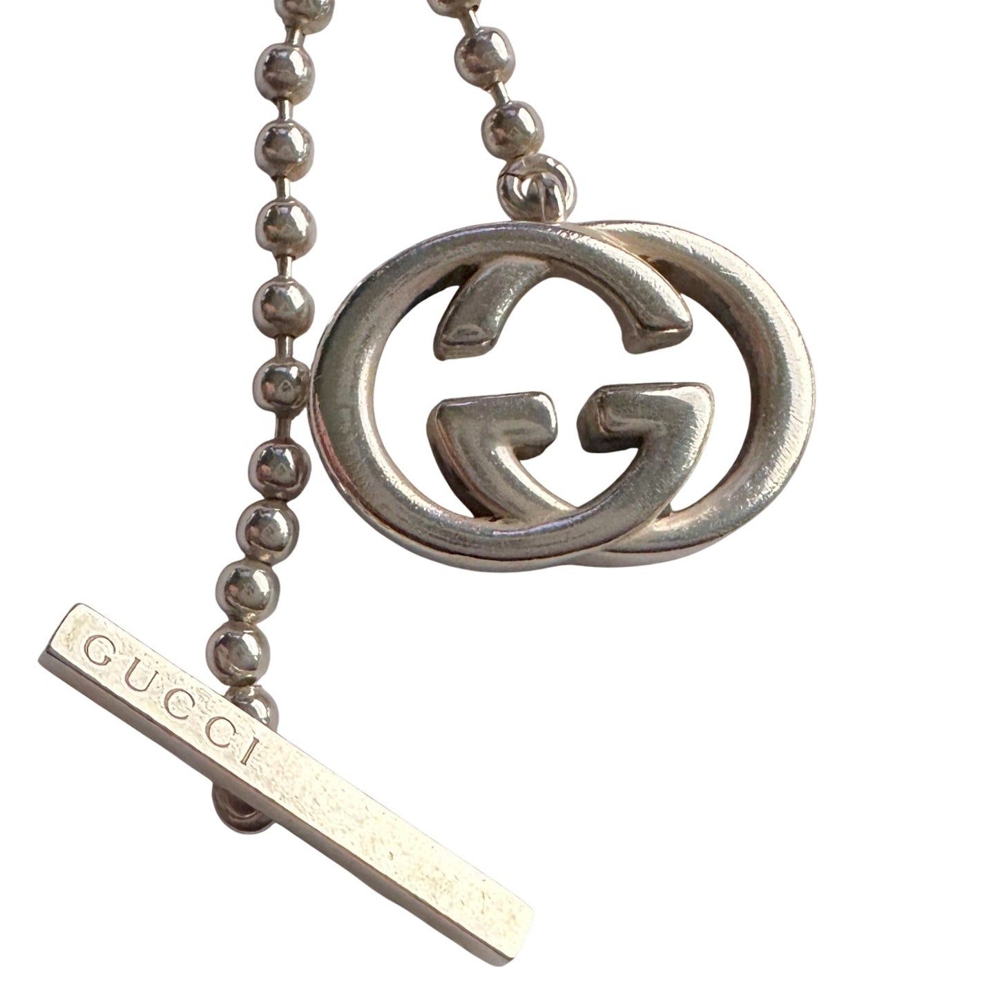 GUCCI GG Toggle Ball Chain Necklace with Box & Dust Bag