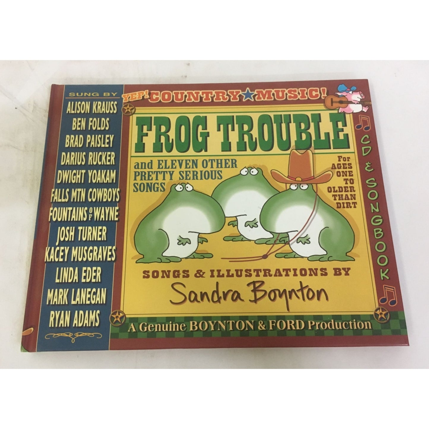 Frog Trouble Book with CD- Songs and Illustrations by Sandra Boynton