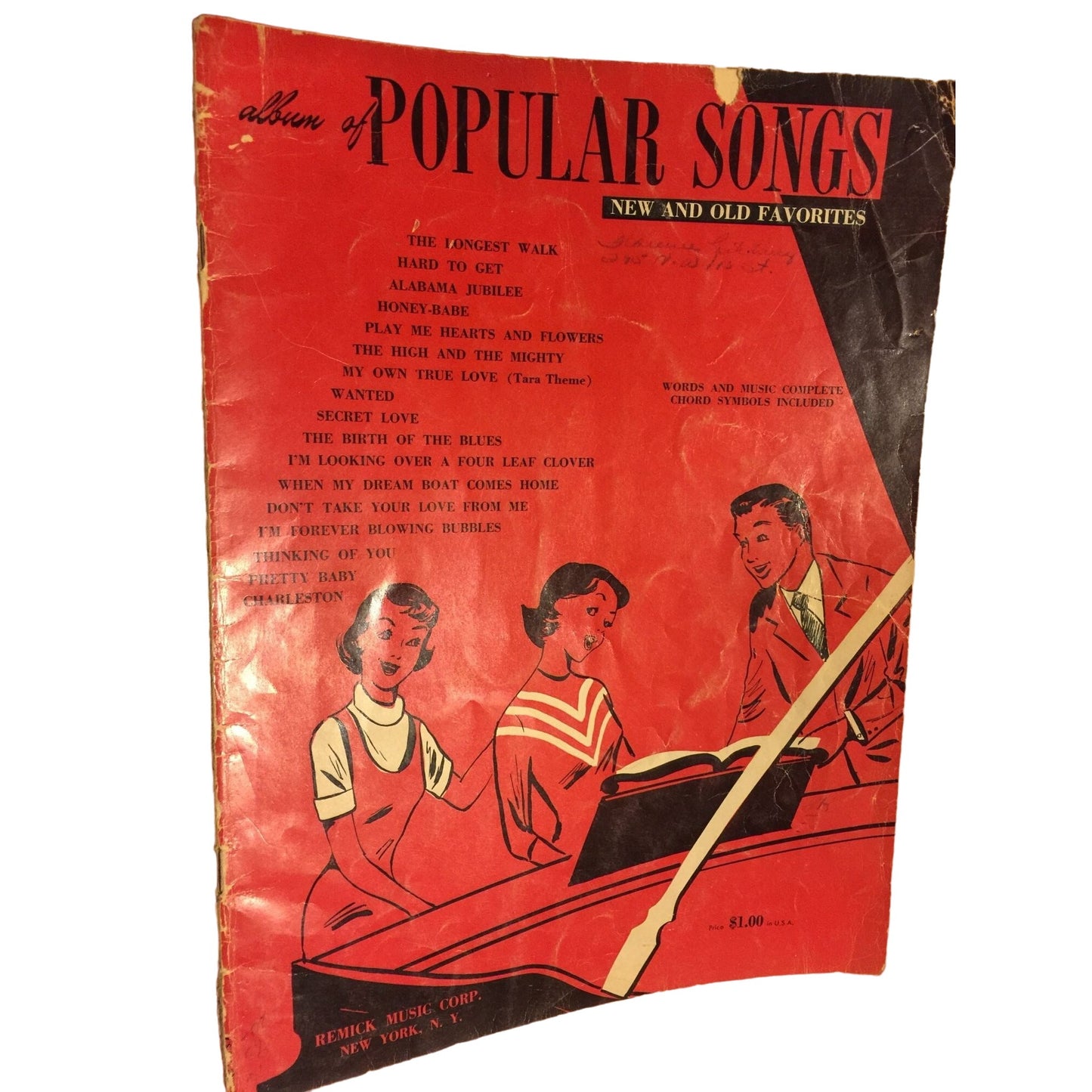 Vintage Album of Popular Songs NEW AND OLD Songbook Sheet Music