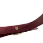 Salvatore Ferragamo Aubergine Leather Vara Bow Bracelet Deep Reddish Brown