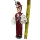 Vintage Doll/ Figurine wearing Red and White Polish Costume with Hat- Eyes Open/ Close