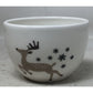 Holiday Home Christmas Reindeer Small White Bowl- 2.5 by 4 inches