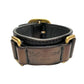 Yves Saint Laurent (YSL) Wide  Leather Cuff Bracelet w Large Buckle